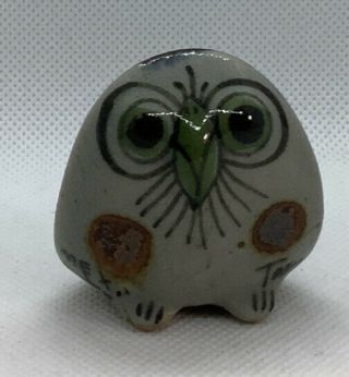 Tonala El Palomar Mexico Pottery Hand Painted Owl Figurine Folk Art 2 " Guc