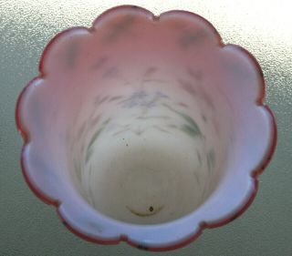 Vintage Pink/White Porcelain Vase Floral Flower Asian Design 3