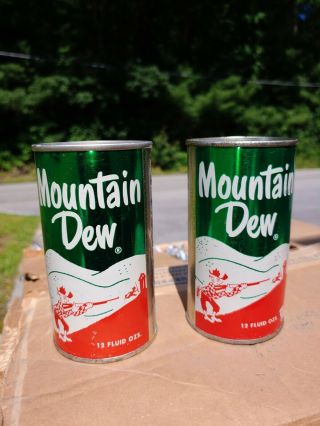 Vintage Mountain Dew Cans 2 Versions