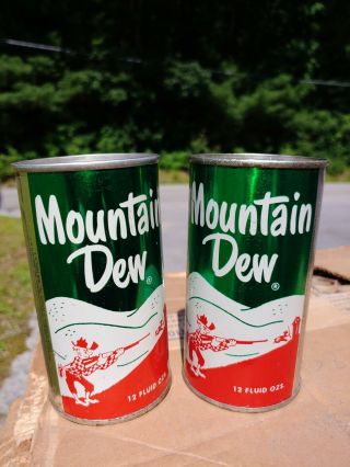 Vintage Mountain Dew Cans 2 versions 3