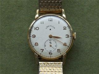 Vintage 14k Gf Lord Elgin 21 Jewel Mans Hand Wind Watch Cal.  556 4 Adjs Runs