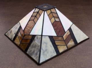 Stained Glass Shade Tiffany Style Slag Dome