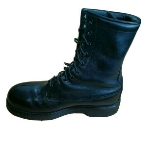 Vtg 99 Addison Steel Toe Boots Sz 9w Black Leather Tactical Military Biltrite