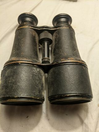 Ww1 Grammont Marine Paris Brass Field Binoculars / Glasses