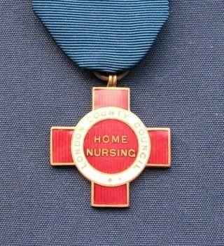 Vintage London County Council Home Nursing Medal - Elizabetha A Cathles Apr 1912