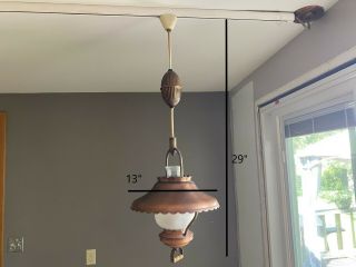 Vintage Lavery & CO,  UL Inc C - 160,  522 Mid Century Hanging Copper Pendant Light 2