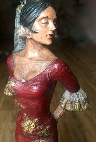 Vintage 1971 Dunning Ind Inc Spanish Flamenco Dancer Woman Figural Table Lamp