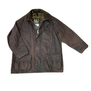 Barbour Beaufort Wax Jacket A190 Vintage Rustic Waxed Cotton C42 107cm Large