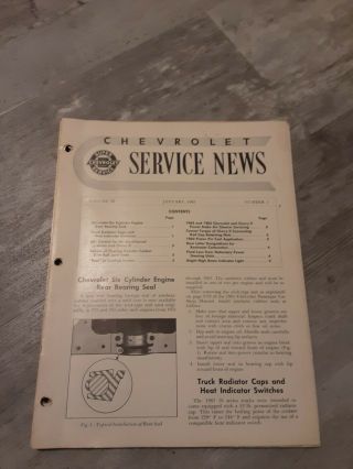 Chevrolet Service News Volume 35 Numbers1,  2,  3,  8 And 11