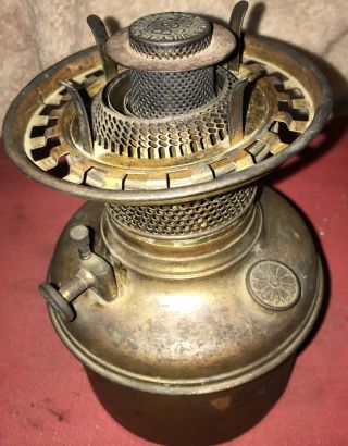 Antique B&H Bradley & Hubbard Kerosene Oil Lamp Base Insert Parts Fits 5 