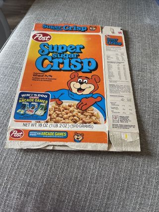 1980’s Post Sugar Crisp Cereal Box