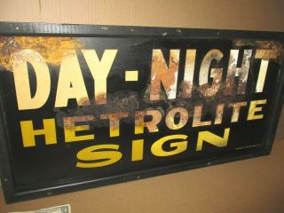Hetrolite Highway Sign - - - Rare & - - - Reflects Car Lights - - - Big 8 Lbs