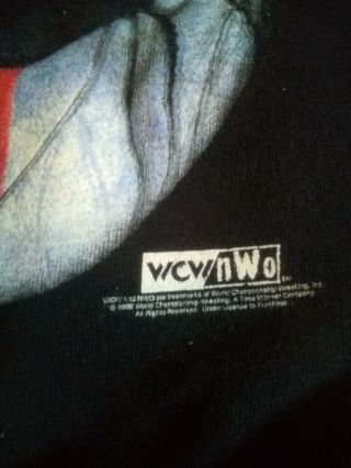 TRUE Vintage 1998 STING World Championship Wrestling WCW NWO WWF Sweat Shirt XL 2