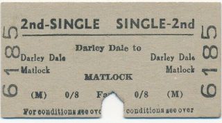 British Railways Ticket 6185 - Darley Dale To Matlock