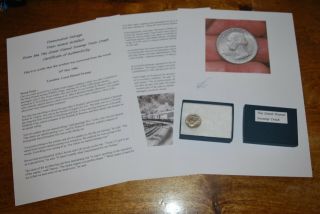 Coin From The Great Dismal Swamp Train Crash In A Presentation Box,  & Signed