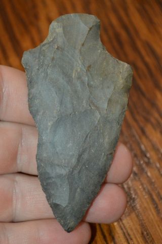 Large Archaic Dover Chert Pickwick Stewart Co,  Tennessee 3.  3/8 x 1.  75 Well Made 2