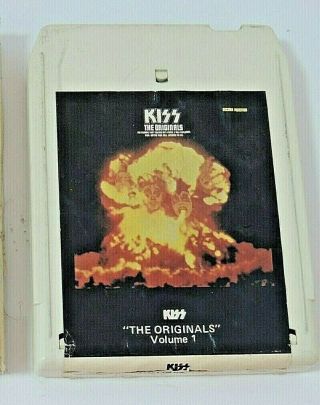 Vintage 1974 Kiss " The Originals " 8 Track Tape Vol.  1 Second Print W/ Sleeve