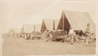 Wwi Photo Usmc 10th Marine Regiment Rolling Field Kitchens & Tents 22