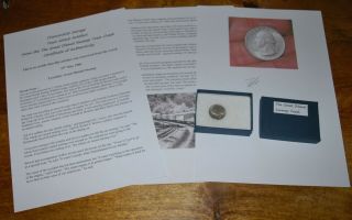 Coin From Great Dismal Swamp Train Crash In A Presentation Box & Signed No2