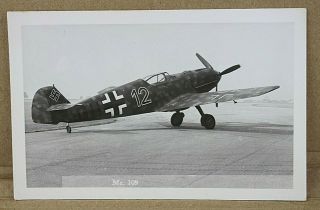 Photograph Me 109 Messerschmitt German plane WW2 5.  5x3.  5 