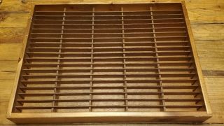 Napa Valley Box Company Wood 100 Cassette Tape Wall Storage Holder Rack - Vtg