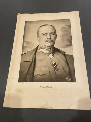 Wwi Poster Of General Ludendorff.  German Poster Print