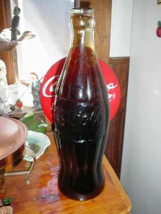 Extra Large 20 " Coca Cola Store Display Advertising Heavy Thick Glass Bottle