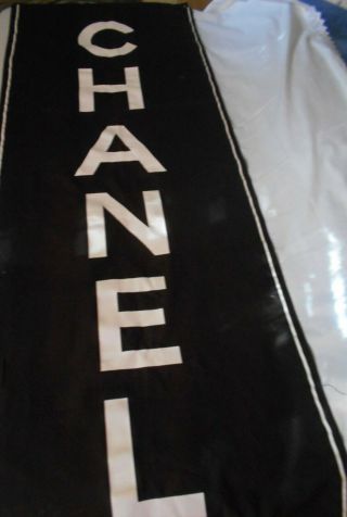 Chanel Store Display Cc Fabric Hanging Panel 24 Inches Wide - 69 Inches Long