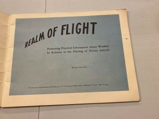 Realm of Flight FAA Weather Info Piloting Private Aircraft 1954 Vintage Booklet 2