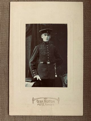Wwi German Photo 4x6.  5inch,  Lorraine Infantry Soldier In Dress Uniform,  Metz
