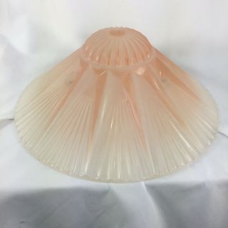 Antique Art Deco Pink Glass Ceiling Lamp Light Shade Cover Vintage
