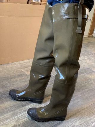 Proline Vintage Good Quality Rubber Hip Boots Waders Size Us 11