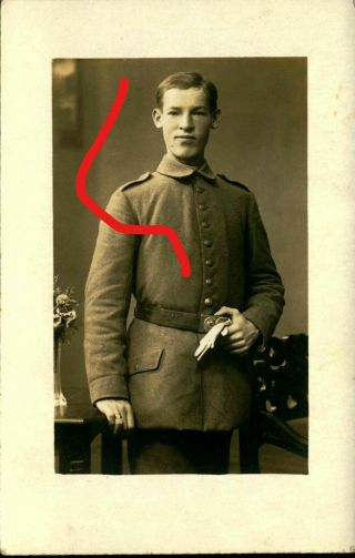 Wwi German Postcard,  Bavaria Artillery Soldier,  Reg 12 Landau