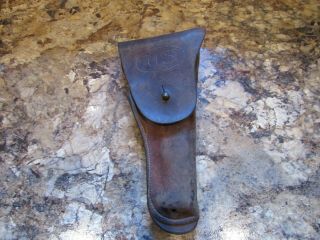 Wwi Us Army.  45 Brown Leather Hip Holster 1917 Dated And Marked