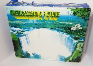 Vintage Kinetic Light Up Motion & Sound Waterfall Picture / Mirror - 16 " X 13 "