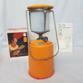 Vintage Primus Gas Lamp 2250 Retro 1970s Glamping Camping Lantern Caravan Boxed