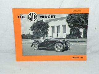 Mg Midget Series Tc Sales Brochure Export Edition 1945 - 1950