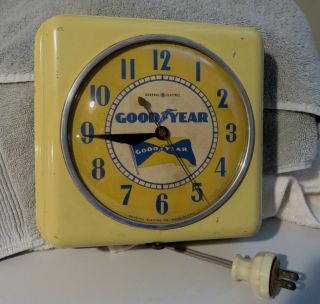 Goodyear Tires Advertising Clock 1940s General Electric