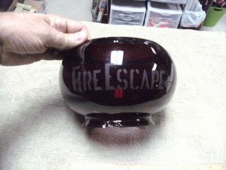 Early 1900s RUBY RED Glass Acid Etched FIRE ESCAPE Lamp Globe,  See Pictures 2