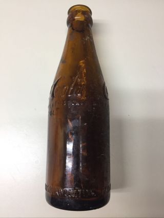 Amber - Coca Cola Coke Glass Straight Side Bottle Rockwood,  Tennessee -