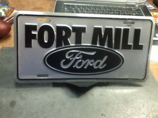 Dealer License Plate Vintage Fort Mill Ford South Carolina Sc Rustic Metal