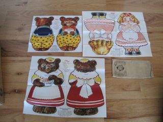 Kelloggs Cereal Prize The Three Bears To Sew Together 1925 No Papa W Envelope