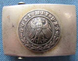 Wwi Imperial German " Gott Mit Uns " Small Belt Plate