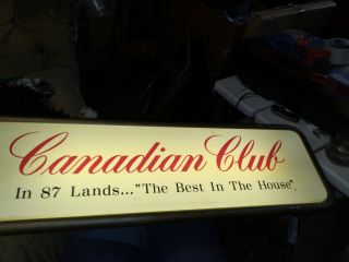 Vtg Canadian Club Whiskey Light Up Sign
