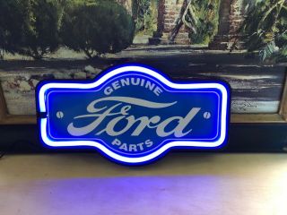 Ford Motor Parts & Service Neon Signn Ford Car Truck Sales Dealer Shop