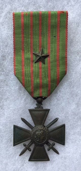France,  1914 - 1917,  Croix De Guerre,  War Cross,  Bronze Star Attachment,