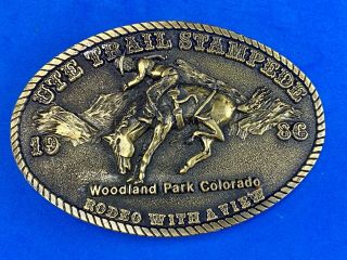 Vintage 1986 Ute Trail Stampede Woodland Park Co,  Rodeo With A View By Hmc