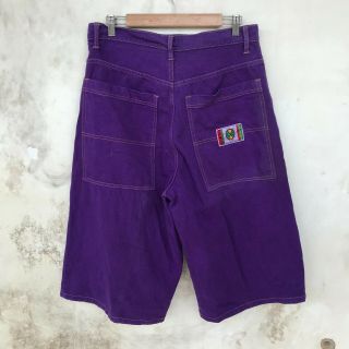 Vintage Cross Colours Hip Hop Short Pants Vintage 90s Sz 32 Purple