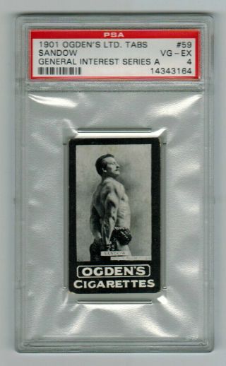 Psa 4 Eugen Sandow 1901 Ogden Cigarettes Card 59 Bodybuilding