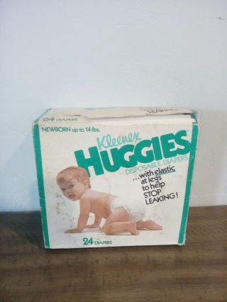 Vintage 1978 Kleenex Huggies Diapers 24count